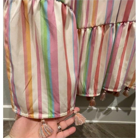 CHICWISH Rainbow Striped Multicolor Summer Maxi Dress - Picture 5 of 6